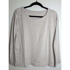 J. Jill Top Womens MP Luxe Supima Tunic Long Sleeve Stretch Modal Neutral